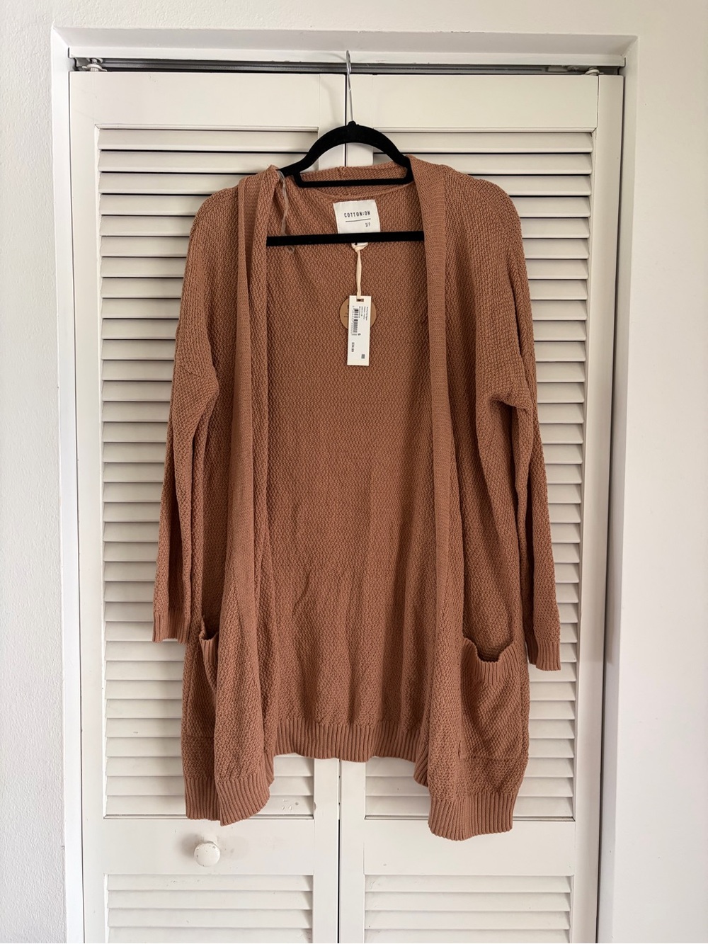 Cotton On Open-Front Longline Cardigan - Taupe Brown sz. S
